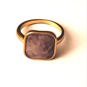 Purple Goldtone Ring Sz 8